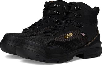 Keen Stronglite 6 Waterproof Boot (Comp Toe) Mens Hiking Boots Black/Black : 10.5 D - Medium, Synthetic