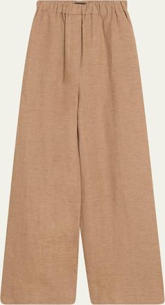 Loro Piana Valerio Linen Straight-Leg Sunny Trousers