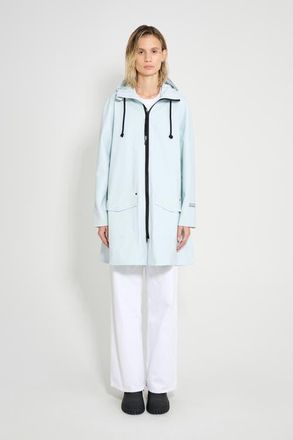 Stutterheim Mosebacke Patch Matte Raincoat in Frost Grey at Nordstrom, Size X-Small