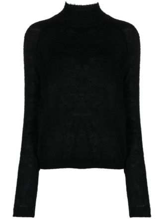 Alberta Ferretti Trui met geborsteld effect - Zwart