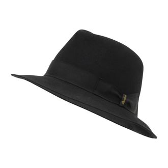 Borsalino Alessandria Medium Brim Hat - Heren - Hoeden - Zwart - 60 CM - Wol - Accessoires