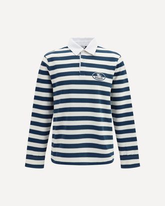 Burberry Striped long-sleeve cotton Polo Male XL