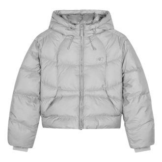 New Balance (WMNS) New Balance Flying Hooded Short Down Jacket Asia Sizing Silver NBNPF4W072-91