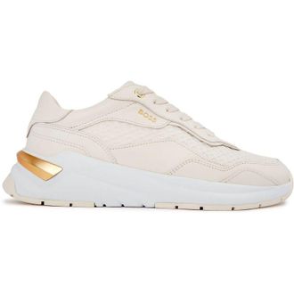 HUGO BOSS Womens Skylar Runn Trainers - White Leather - Size UK 4