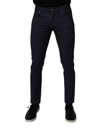 Dolce & Gabbana Mens Slimfit Cotton Stretch Jeans - Dark Blue - Size EU 46 (Mens)