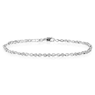 Vir Jewels 1/12 cttw Lab Grown Diamond Tennis Bracelet in Sterling Silver 7 Inch For Women