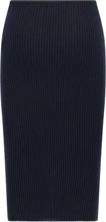 Courr&egrave;ges Womens Blue Viscose Midi Skirt