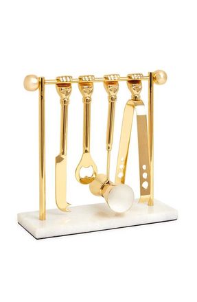 Jonathan Adler Barbell Barware Set in Gold at Nordstrom