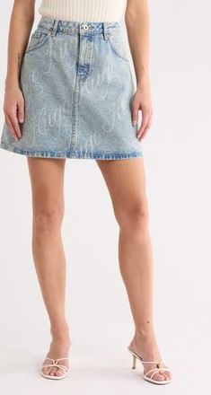 BOSS Gami Denim Skirt in Blue at Nordstrom Rack, Size X-Small