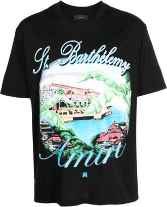 Amiri graphic-print cotton T-shirt - men - Cotton - L - Black