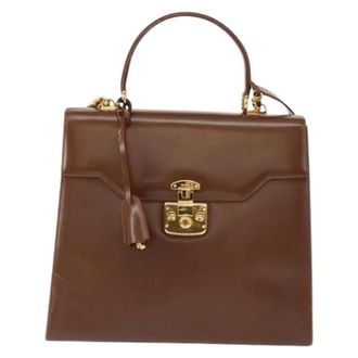 Gucci Pre-owned Handbags, female, Brown, Size: ONE SIZE Pre-owned Vintage Handbag