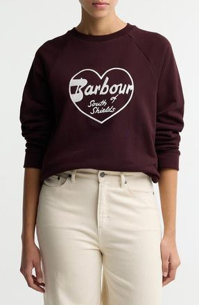 Barbour Ambleside Graphic Sweatshirt in Fig at Nordstrom, Size 14