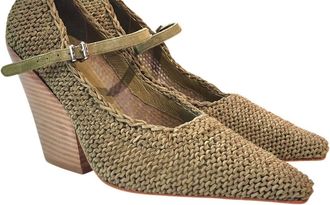 Jeffrey Campbell Womens Mable Mary Janes In Olive