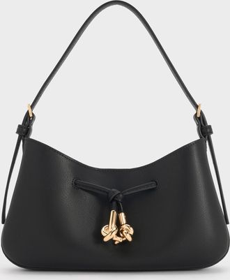 Charles & Keith Mila Metallic-Knot Shoulder Bag