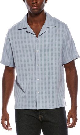 Slate & Stone Textured Check Camp Collar Shirt