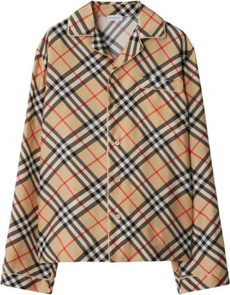 Burberry Geruit Beige Overhemd - Dames - Zomerjassen - Veelkleurig - XS - Katoen - Jassen