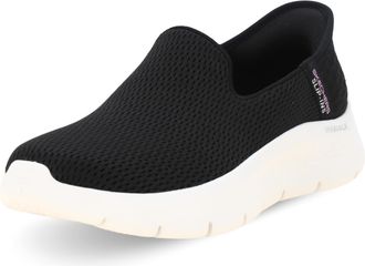 Skechers Womens Hands Free Slip-ins Go Walk Flex-Relish Sneakers, Black Textile/White Trim, 5 UK