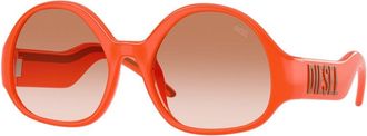 Diesel DL3022U 206213 Womens Sunglasses Orange Size 55