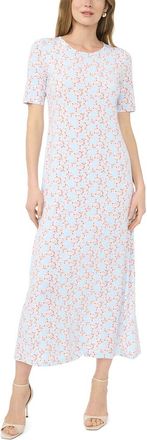 Vince Camuto 3/4 Sleeve Crewneck Maxi Dress