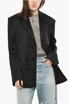 Diesel One-Button Satin Blazer G-KESSa With Flap Pockets size 40