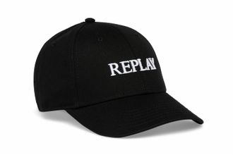 Replay Baseball Cap REPLAY COMPONENTE NATURALE, Herren, schwarz, Baumwolle, Caps Baseball Cap, mit Logo-Stickerei