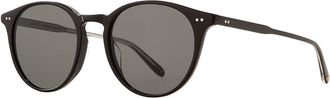 Garrett Leight CLUNE SUN BK/SFPGY Mens Sunglasses Black Size 49