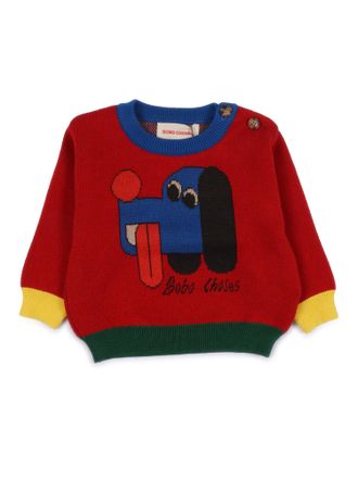 Bobo Choses Maglione jacquard Doggy Mate