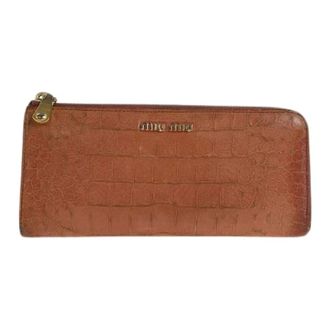Miu Miu Pre-owned Portafoglio Lungo in Pelle Rosa - - Pre-owned - Donna - Marrone - ONE SIZE