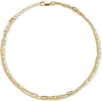 Glaze Jewelry Layered Chain Anklet in Gold at Nordstrom Rack