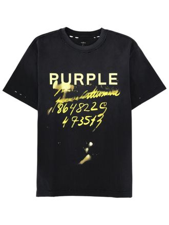 Purple Black Graphic Logo T-Shirt