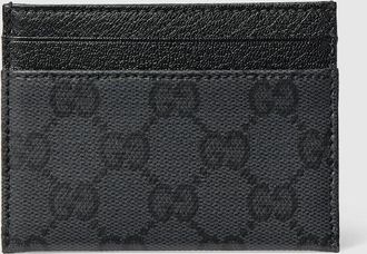 Gucci Essence Classic Card Case, Black, Original GG Fabric