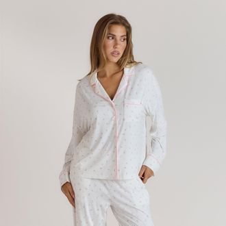 Lounge Modal Pyjama Shirt - Floral Print - XXL