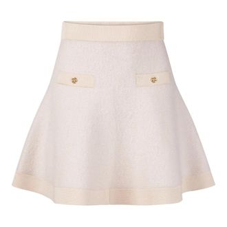 Nina Ricci Rokken, Dames, Beige, L, Wol, Mohair Mini Flared Rok