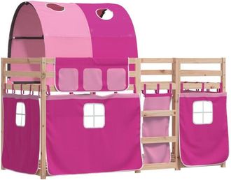 vidaXL Bunk Bed without Mattress Pink 90x200 cm Solid Wood Pine Vidaxl