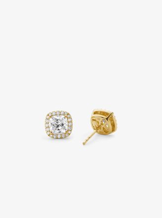 Michael Kors Precious Metal-Plated Sterling Silver Pav&eacute; Stud Earrings