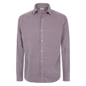 Tintoria Mattei Camisa de terciopelo de canal&eacute; fino - Shirts - Hombre - Rosa - 2XL