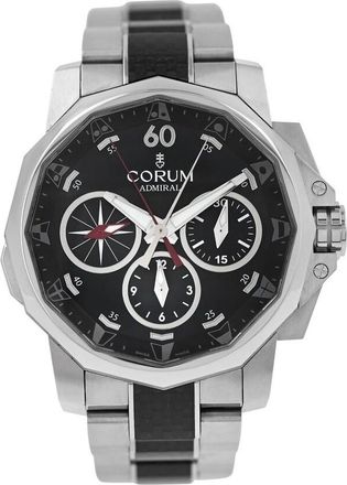 Corum Pre-owned Corum AdmiralS Cup Challenge Chronograph Automatic Black Dial Mens Watch 01.0159/A986