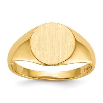 Diamond2Deal 14k Yellow Gold Open Back Signet Ring