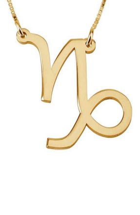 MELANIE MARiE Zodiac Pendant Necklace in Gold Plated - Capricorn at Nordstrom