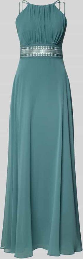 Abendkleid mit Raffungen in Schilf Melange, Gr&ouml;&szlig;e 34