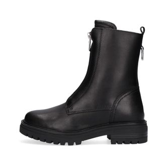 Omoda Schoenen, Dames, Zwart, 38 EU, Leer, Trendy Hoge Enkelboots Lpmonk-04