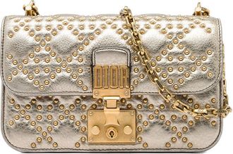 Dior Pre-owned Dior Studded Metallic Lambskin DiorAddict Wallet on Chain Ladies 66ZS2D21ULEAG1B0
