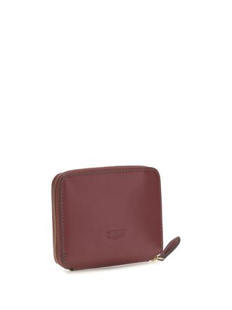 Pinko Womens Leather Zip-Around Wallet Ribes Intenso-Antique Gold Calf Bos Taurus