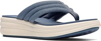 Clarks Drift Carmen Womens Sandals Blue Grey Textile : 9.5 B - Medium, Canvas