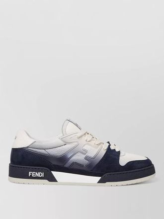 Fendi sneakers with round toe and contrast panels