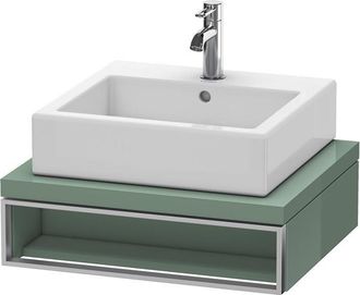 Duravit Duravit Vero Unidad De Lavabo Para Consola, 6540, 600 Mm, 1 Compartimento Abierto Incluyendo Toallero, Color (frente/cuerpo): Jade Laca Alto Brillo - 