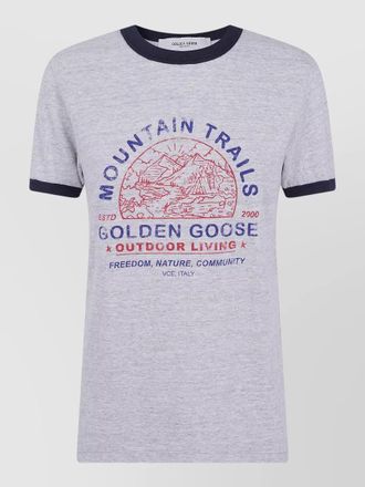 Golden Goose cotton slim-fit printed long-sleeve t-shirt