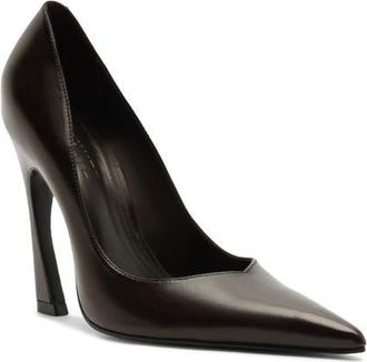 Schutz Lexi Pointed Toe Pump in Dark Brown at Nordstrom, Size 8.5