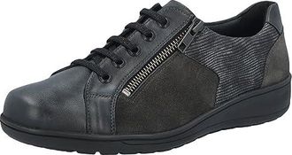 Solidus 67000 Kai - Bottines Ou Chaussures Largeur K, Noir - Doublure Cuir, Fermeture Lacets + Zip, Semelle Adaptée