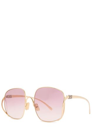 Miu Miu Oversized Square-frame Sunglasses - Pink - One Size